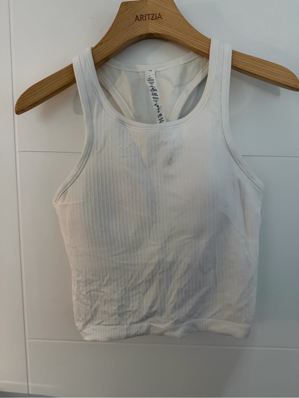 lululemon athletica White Ribbed Tank